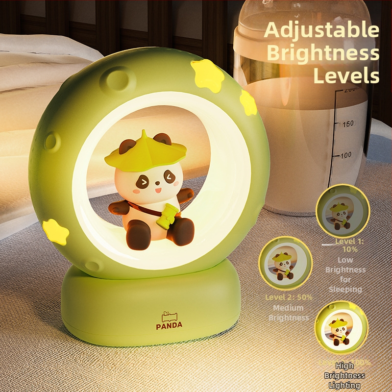 Darček pre udalosť, astronaut, zbieranie hviezd a mesiaca, nočné svetlo, nabíjanie cez USB, panda, tlieskajúce svetlo, RGB atmosféra, spánkové svetlo