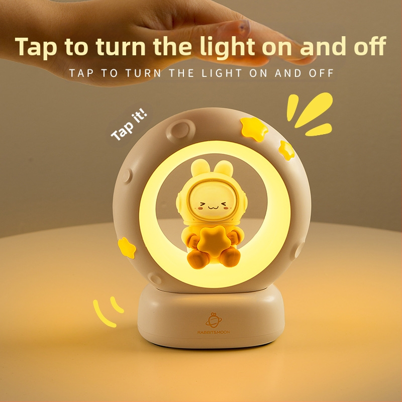 Darček pre udalosť, astronaut, zbieranie hviezd a mesiaca, nočné svetlo, nabíjanie cez USB, panda, tlieskajúce svetlo, RGB atmosféra, spánkové svetlo