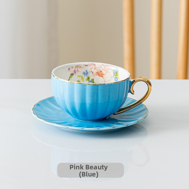 Euroopa stiilis keraamiline kohvitassi alustass koduseks pärastlõunaseks teeks kohvitass kõrge värviväärtusega kruus lõhnastatud teetassi komplekt hulgimüük