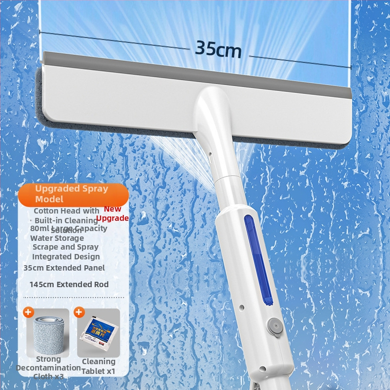 2023 m. nauji vandens purškimo stiklo valytuvai, skirti valyti namus, specialūs valymo įrankiai langams plauti, dvipusis stiklo artefaktas