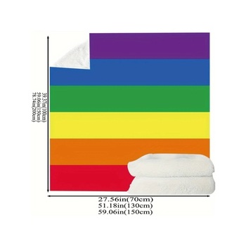 Vikerkaaretekk, topelt flanelltekk, värviline vikerkaaretriibuline fliistekk, matkadiivan, elutuba, magamistuba, kontoritekk