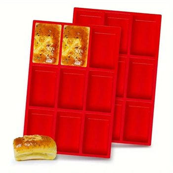 Силиконова форма за сапун „Направи си сам“ с 9 връзки, правоъгълна силиконова форма за торта с 9 дупки, форма за хляб