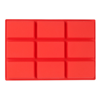 DIY ορθογώνιο καλούπι σαπουνιού σιλικόνης με 9 συνδέσεις, ορθογώνιο καλούπι σιλικόνης με 9 τρύπες, καλούπι κέικ, καλούπι ψωμιού