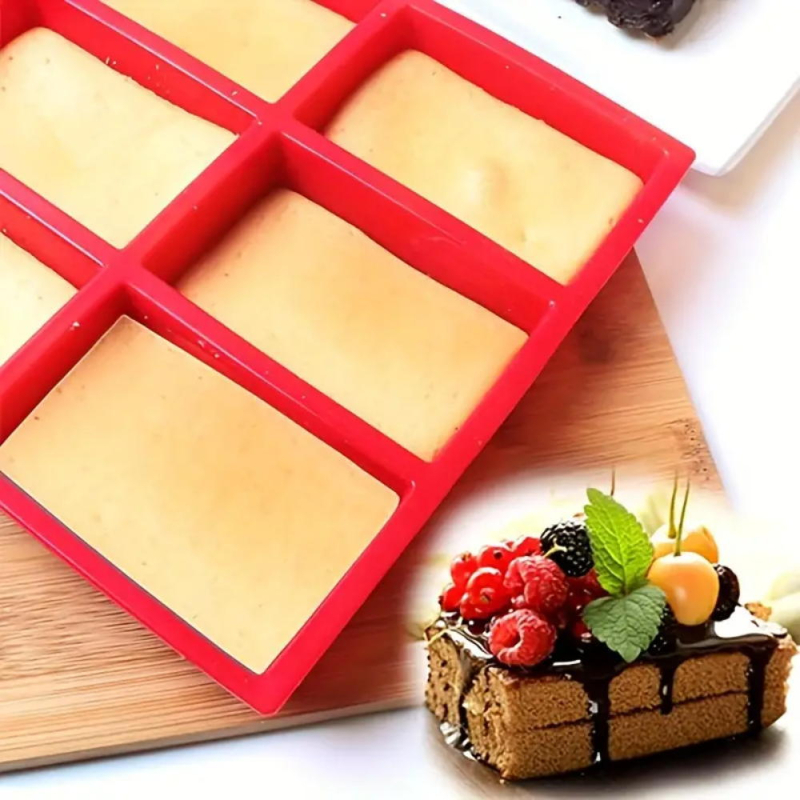 Силиконова форма за сапун „Направи си сам“ с 9 връзки, правоъгълна силиконова форма за торта с 9 дупки, форма за хляб