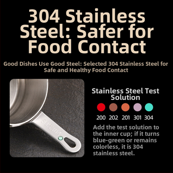 304 nerūdijančio plieno padažo puodelis su padažo lėkštute, vakarietiško restorano kepsnių padažo puodelis, kūrybingas pomidorų padažo puodelis, kibiras, stalo reikmenys