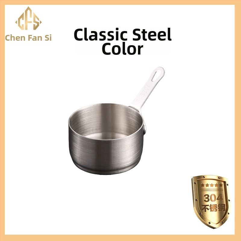 304 nerūdijančio plieno padažo puodelis su padažo lėkštute, vakarietiško restorano kepsnių padažo puodelis, kūrybingas pomidorų padažo puodelis, kibiras, stalo reikmenys