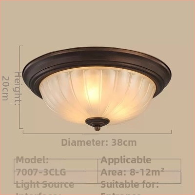 Ameerika laelamp, ümmargune magamistoa lamp, retro lihtne toalamp, vahekäigu koridori esiku rõdulamp