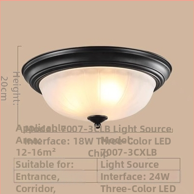 Ameerika laelamp, ümmargune magamistoa lamp, retro lihtne toalamp, vahekäigu koridori esiku rõdulamp