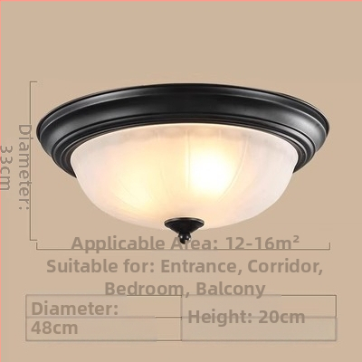 Ameerika laelamp, ümmargune magamistoa lamp, retro lihtne toalamp, vahekäigu koridori esiku rõdulamp