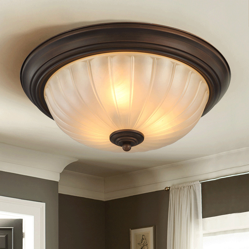 Amerikāņu griestu lampa, apaļa, guļamistabas lampa, retro, vienkārša istabas lampa, ejas koridora, ieejas zāles, balkona lampas