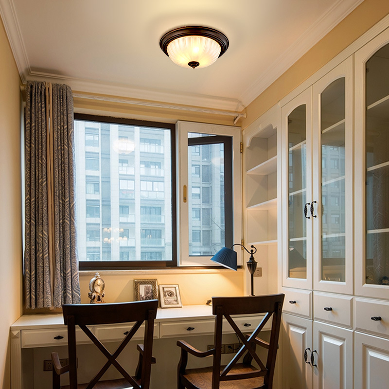 Ameerika laelamp, ümmargune magamistoa lamp, retro lihtne toalamp, vahekäigu koridori esiku rõdulamp