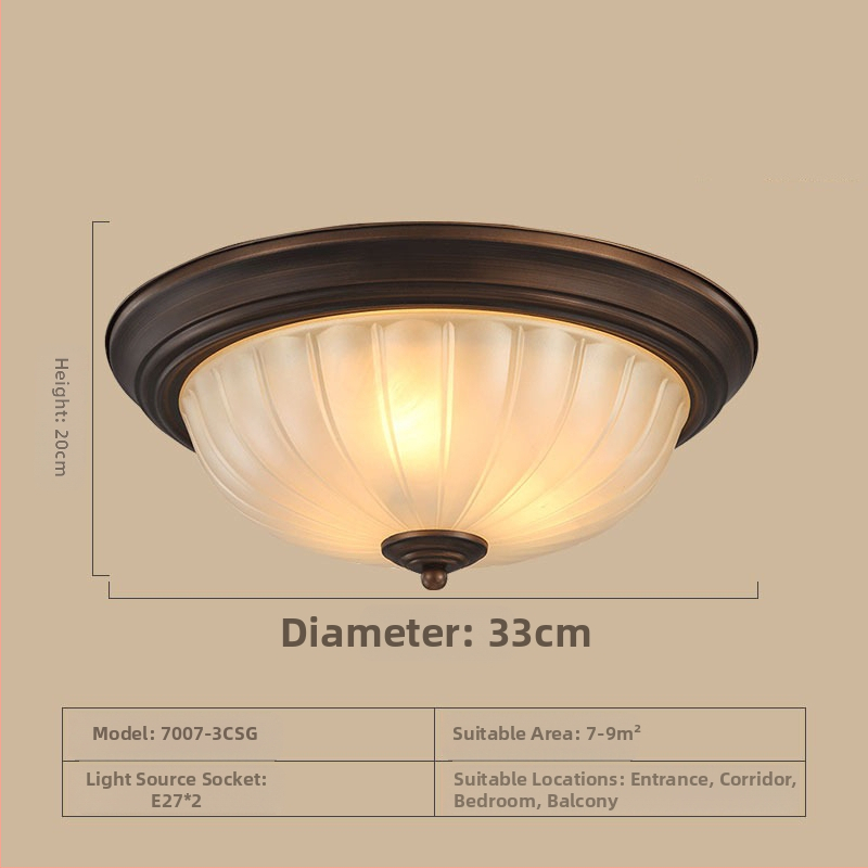 Ameerika laelamp, ümmargune magamistoa lamp, retro lihtne toalamp, vahekäigu koridori esiku rõdulamp