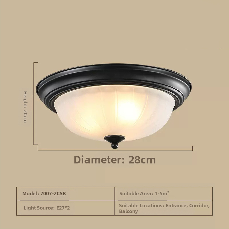 Ameerika laelamp, ümmargune magamistoa lamp, retro lihtne toalamp, vahekäigu koridori esiku rõdulamp