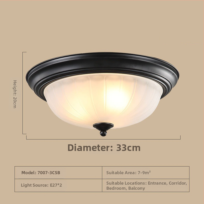 Ameerika laelamp, ümmargune magamistoa lamp, retro lihtne toalamp, vahekäigu koridori esiku rõdulamp