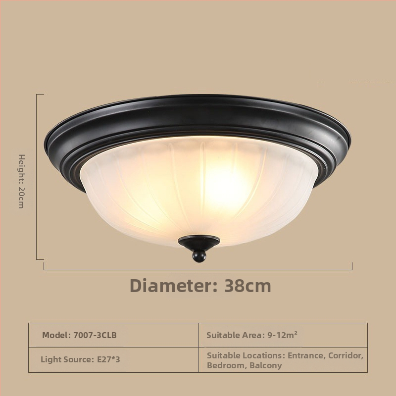 Ameerika laelamp, ümmargune magamistoa lamp, retro lihtne toalamp, vahekäigu koridori esiku rõdulamp