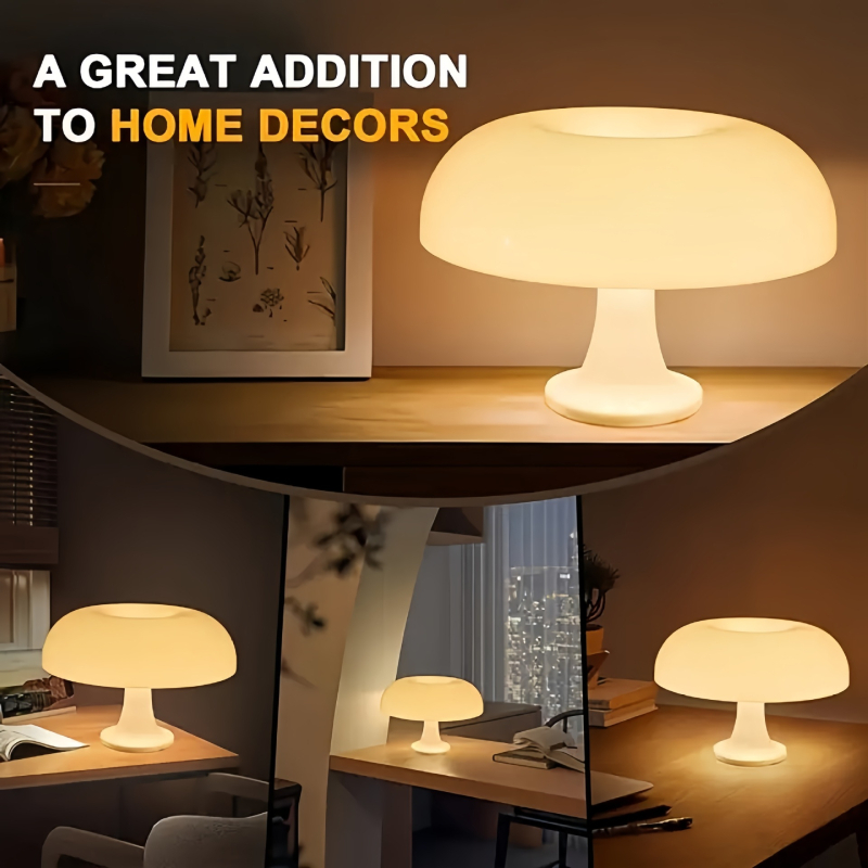 Piiriülene populaarne Itaalia seenekujuline laualamp, Põhjamaade lihtne kaunistus, atmosfääri parandav öölamp kabinetti ja magamistuppa, piiriülene kuum müüja