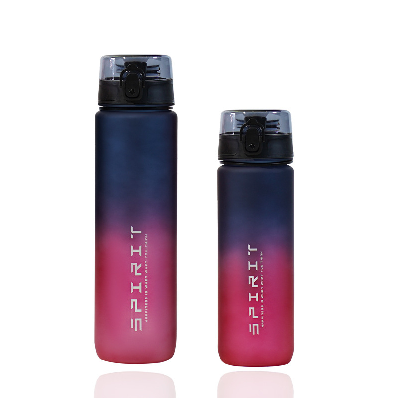 1 literes nagy kapacitású, közvetlen ivású sportvizes pohár, 32 oz-os, határokon átnyúló, színátmenetes űrpohár, diákoknak, nyári, kültéri műanyag vizespohár