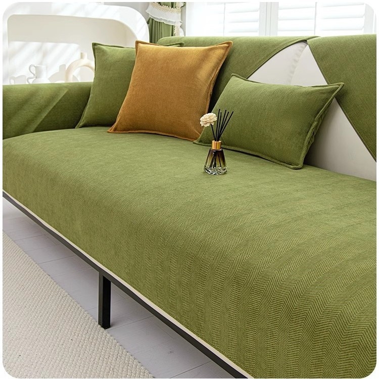 Vízálló halszálkás mintás kanapépárna 2024 új csúszásmentes párna minden évszakban univerzális macskakarcolás elleni vastagított kanapéhuzat-törölköző