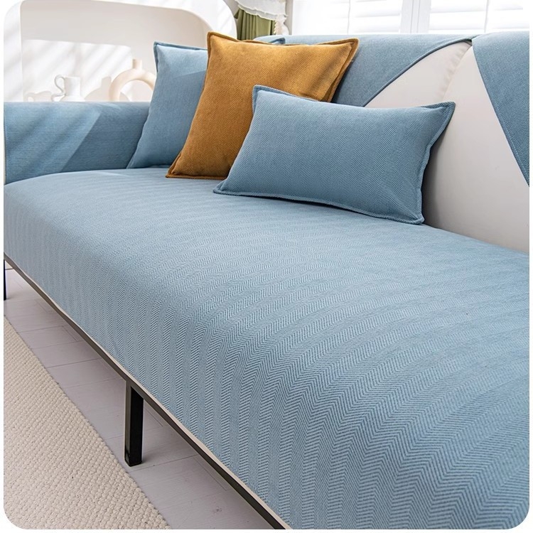 Vízálló halszálkás mintás kanapépárna 2024 új csúszásmentes párna minden évszakban univerzális macskakarcolás elleni vastagított kanapéhuzat-törölköző