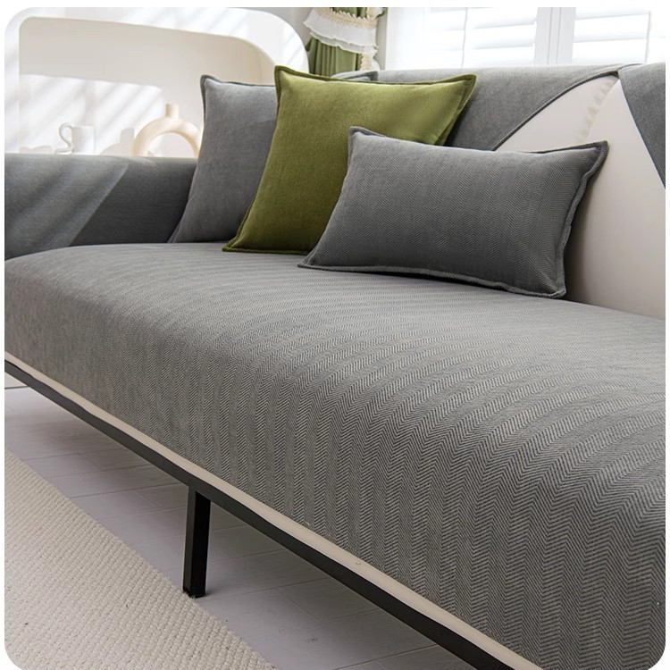 Vízálló halszálkás mintás kanapépárna 2024 új csúszásmentes párna minden évszakban univerzális macskakarcolás elleni vastagított kanapéhuzat-törölköző