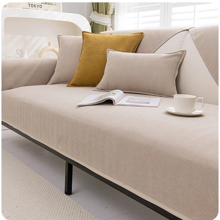 Vízálló halszálkás mintás kanapépárna 2024 új csúszásmentes párna minden évszakban univerzális macskakarcolás elleni vastagított kanapéhuzat-törölköző