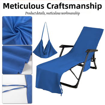 Euroopa ja Ameerika piiriülene rannatooli kate, kaasaskantav mikrokiust vettimav, kiiresti kuivav, kulumiskindel, taskuga tootja otsemüügi hulgimüügi kate