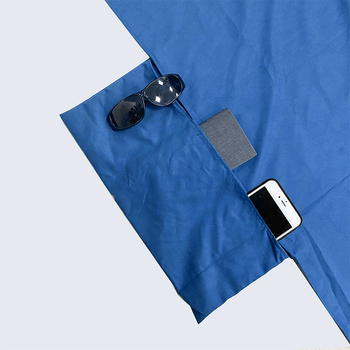 Euroopa ja Ameerika piiriülene rannatooli kate, kaasaskantav mikrokiust vettimav, kiiresti kuivav, kulumiskindel, taskuga tootja otsemüügi hulgimüügi kate