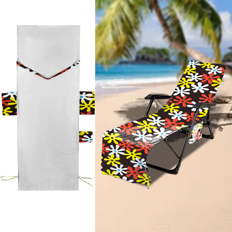 Euroopa ja Ameerika piiriülene rannatooli kate, kaasaskantav mikrokiust vettimav, kiiresti kuivav, kulumiskindel, taskuga tootja otsemüügi hulgimüügi kate