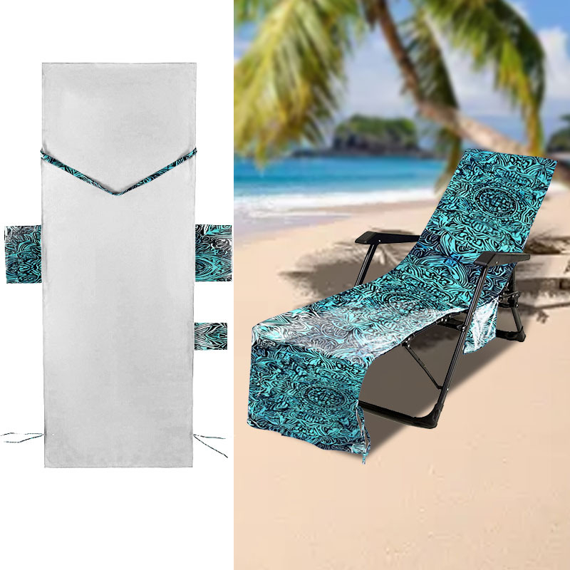 Euroopa ja Ameerika piiriülene rannatooli kate, kaasaskantav mikrokiust vettimav, kiiresti kuivav, kulumiskindel, taskuga tootja otsemüügi hulgimüügi kate