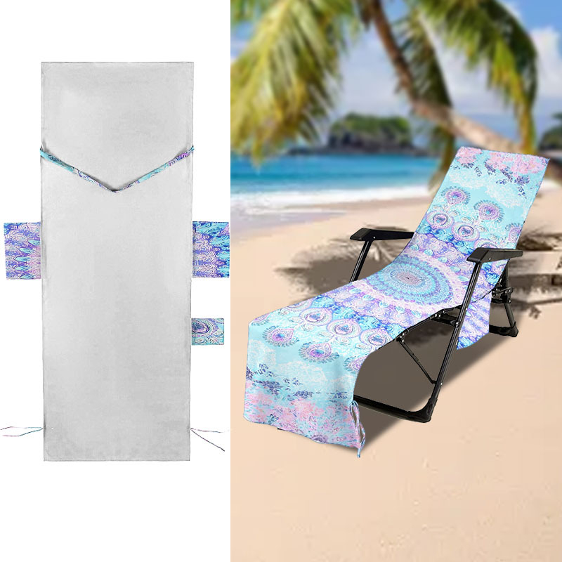 Euroopa ja Ameerika piiriülene rannatooli kate, kaasaskantav mikrokiust vettimav, kiiresti kuivav, kulumiskindel, taskuga tootja otsemüügi hulgimüügi kate