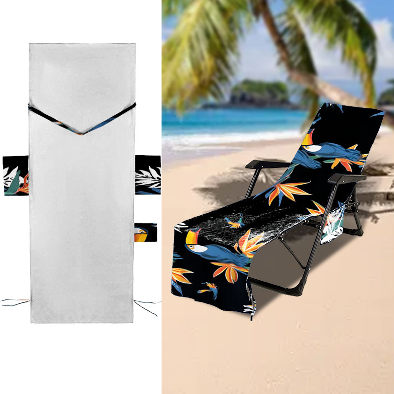 Euroopa ja Ameerika piiriülene rannatooli kate, kaasaskantav mikrokiust vettimav, kiiresti kuivav, kulumiskindel, taskuga tootja otsemüügi hulgimüügi kate