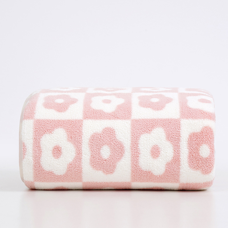 Gėlių vonios rankšluostis, buitinis, itin sugeriantis, nepūkuojantis, koralų vilnos sutirštintas vonios rankšluostis, skirtas porai, „Instagram“ stiliumi