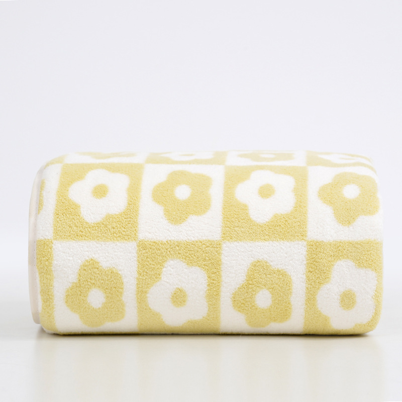 Gėlių vonios rankšluostis, buitinis, itin sugeriantis, nepūkuojantis, koralų vilnos sutirštintas vonios rankšluostis, skirtas porai, „Instagram“ stiliumi