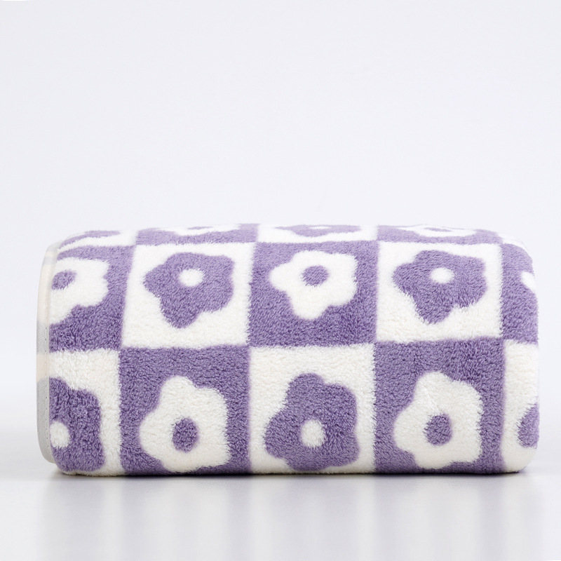 Gėlių vonios rankšluostis, buitinis, itin sugeriantis, nepūkuojantis, koralų vilnos sutirštintas vonios rankšluostis, skirtas porai, „Instagram“ stiliumi