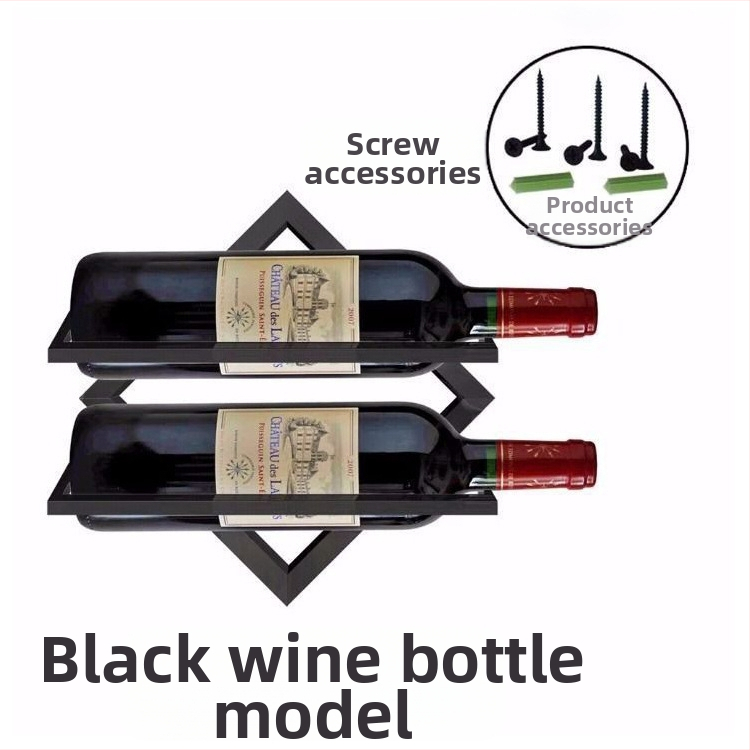 Kokkupandav loominguline seinale riputatav veiniriiul, punase veini tassi riiul, vitriin, seinariiul, punase veini tassi riiul, ümberpööratud seinale riputatav veiniriiul