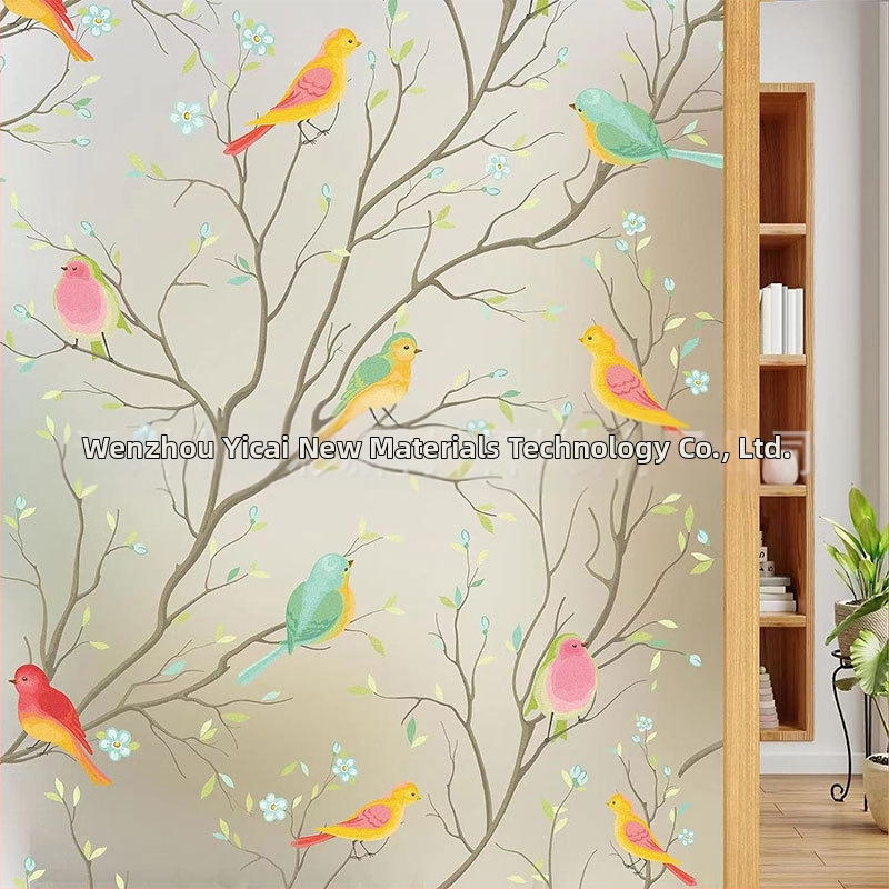 Klaaskleebis majapidamises paksendatud värviline lindude tsellofaan läbipaistev läbipaistmatu magamistoa elutoa akna piilumisvastane kile läbipaistev