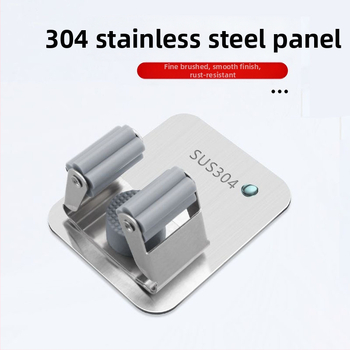 Γάντζος σφουγγαρίστρας από ανοξείδωτο ατσάλι, μη διάτρητος, αποθήκευση τουαλέτας, αυτοκόλλητο γάντζο, κρεμάστρα σκούπας, ισχυρή κόλλα, κρεμαστό τοίχου