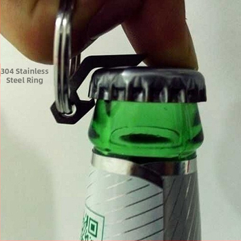 Titaanisulamist minipudeliavaja kruvikeeraja roostevabast terasest EDC vidin õllekruvikeeraja tööriist võtmehoidja