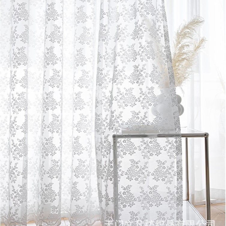 Prancūziškas romantiškas korėjietiškas gėlių nėrinių baltų siūlų miegamasis svetainė šokių kambarys langų tinklelis užsienio prekyba plaukų karta langų tinklelis