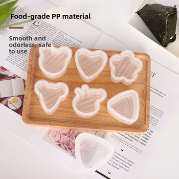 Japoniško stiliaus animacinio filmo formos vaikų suši ryžių kamuoliukų formos maistinės kokybės kūdikių jūros dumblių suši Laver ryžių maišelio įrankis