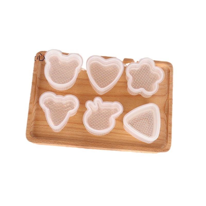 Japoniško stiliaus animacinio filmo formos vaikų suši ryžių kamuoliukų formos maistinės kokybės kūdikių jūros dumblių suši Laver ryžių maišelio įrankis