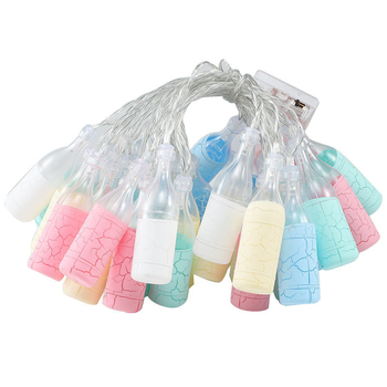 Εξωτερικά φώτα ατμόσφαιρας νυχτερινής αγοράς σε σχήμα στεφάνου, διακοσμητικά φώτα για μπουκάλια μπύρας, δίχτυ κόκκινο, διάταξη κορμού, μπάρμπεκιου, κρεμαστά φώτα καταστήματος