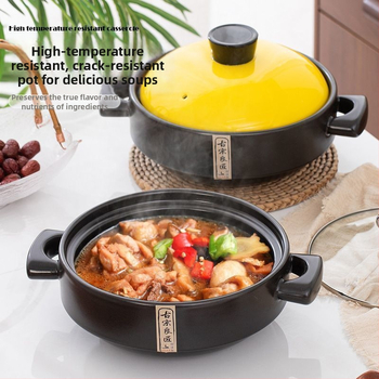 Troškintuvas, aukštai temperatūrai atsparus, sausai krekingo puodas, ryžių specialus sriubos keraminis puodas, skirtas dujinei viryklei, namų ūkiui