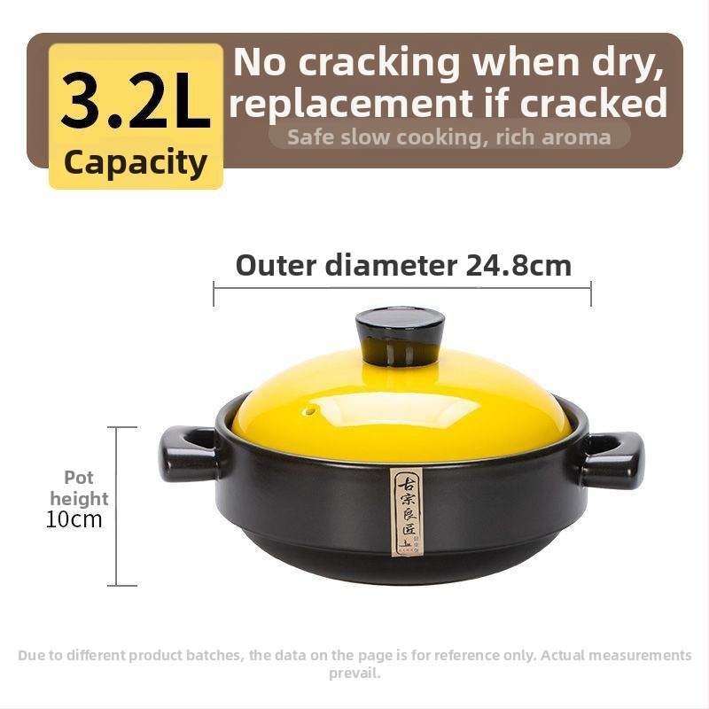 Troškintuvas, aukštai temperatūrai atsparus, sausai krekingo puodas, ryžių specialus sriubos keraminis puodas, skirtas dujinei viryklei, namų ūkiui