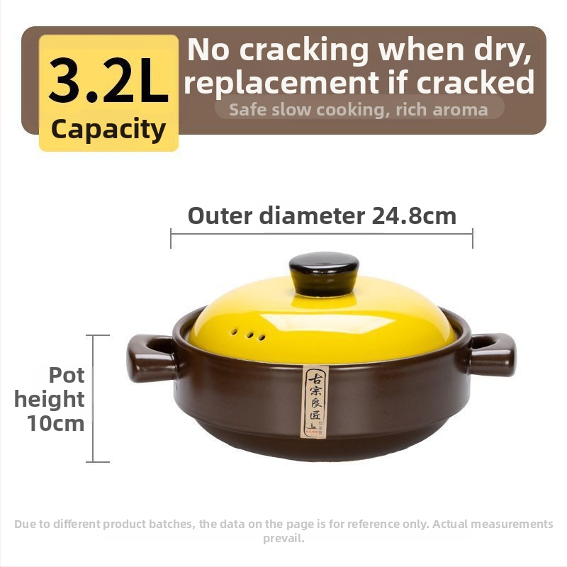 Troškintuvas, aukštai temperatūrai atsparus, sausai krekingo puodas, ryžių specialus sriubos keraminis puodas, skirtas dujinei viryklei, namų ūkiui