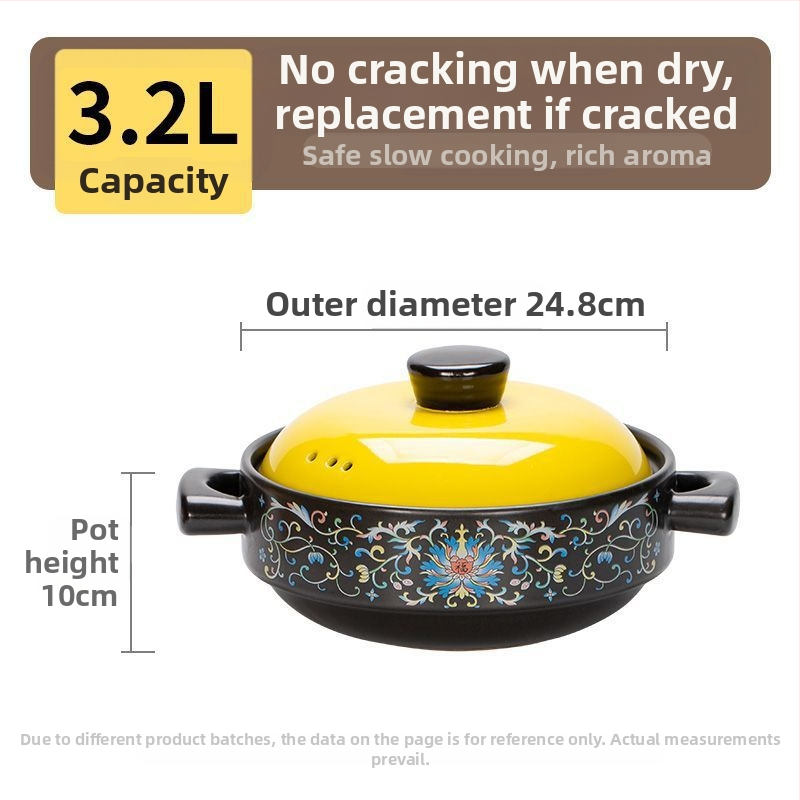 Troškintuvas, aukštai temperatūrai atsparus, sausai krekingo puodas, ryžių specialus sriubos keraminis puodas, skirtas dujinei viryklei, namų ūkiui