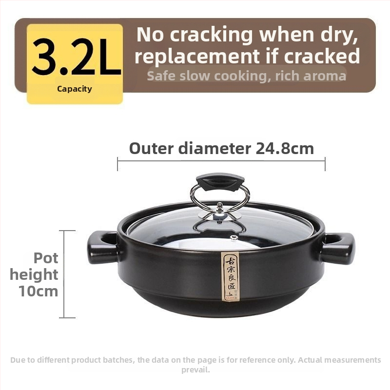 Troškintuvas, aukštai temperatūrai atsparus, sausai krekingo puodas, ryžių specialus sriubos keraminis puodas, skirtas dujinei viryklei, namų ūkiui