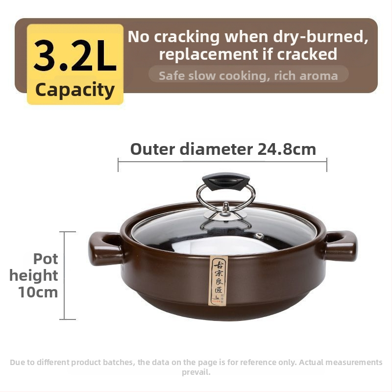 Troškintuvas, aukštai temperatūrai atsparus, sausai krekingo puodas, ryžių specialus sriubos keraminis puodas, skirtas dujinei viryklei, namų ūkiui