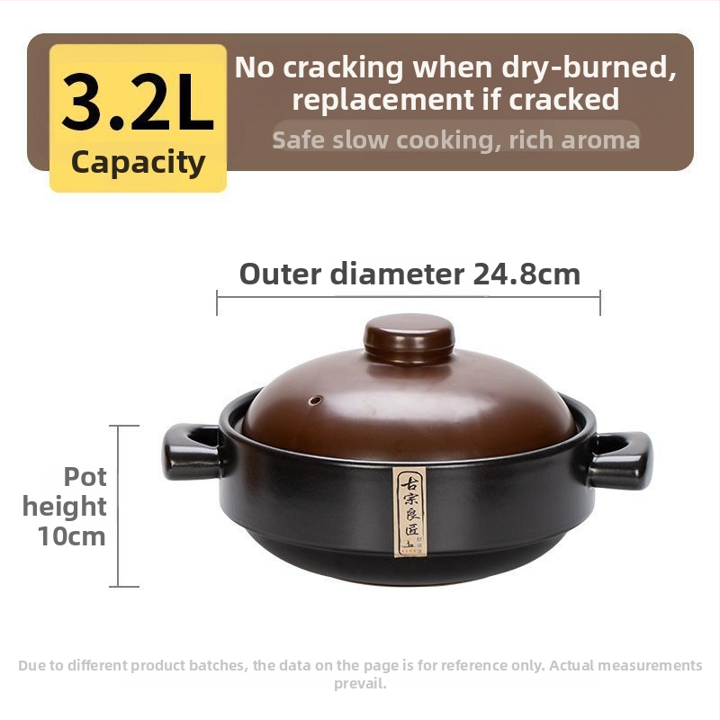 Troškintuvas, aukštai temperatūrai atsparus, sausai krekingo puodas, ryžių specialus sriubos keraminis puodas, skirtas dujinei viryklei, namų ūkiui