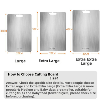 Pjaustymo lentelė, antibakterinė, atspari pelėsiui, buitinė, nerūdijančio plieno, vaisių pjaustymo lentelė, virtuvės pjaustymo lentelė, daržovių pjaustymas, lipni lenta, kočiojimo lėkštė iš nerūdijančio plieno